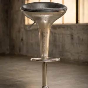 Стул барный Aviator Glass 1, Rotation 360° в стиле лофт — купить в OLD LOFT