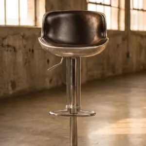 Стул барный Aviator Glass 2, Rotation 360° в стиле лофт — купить в OLD LOFT