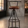 Барный стул на металлических ножках Barry — фронт
