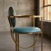 Стул Sphere Blue Gold Base на кухню — 45°