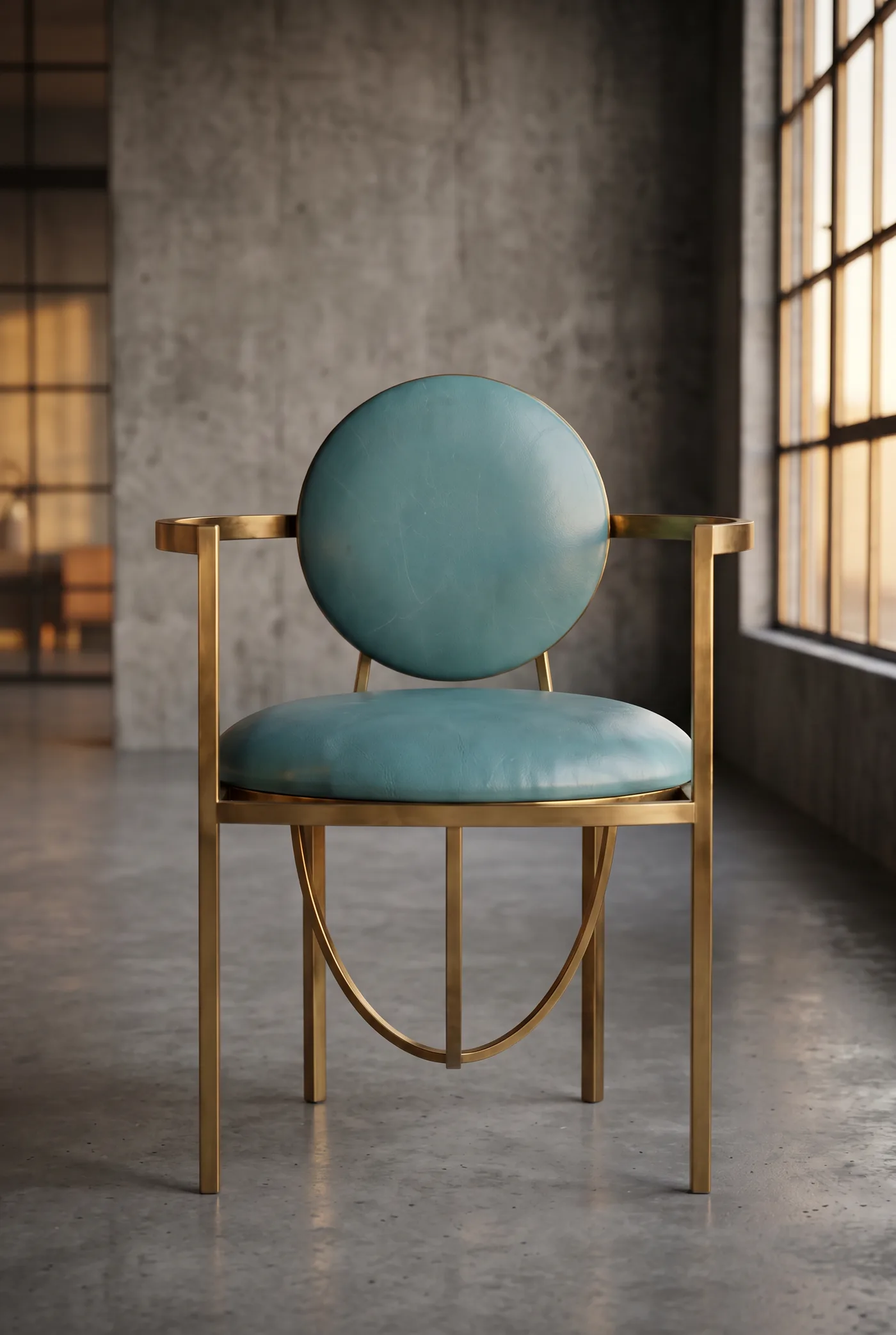Стул Sphere Blue Gold Base на кухню