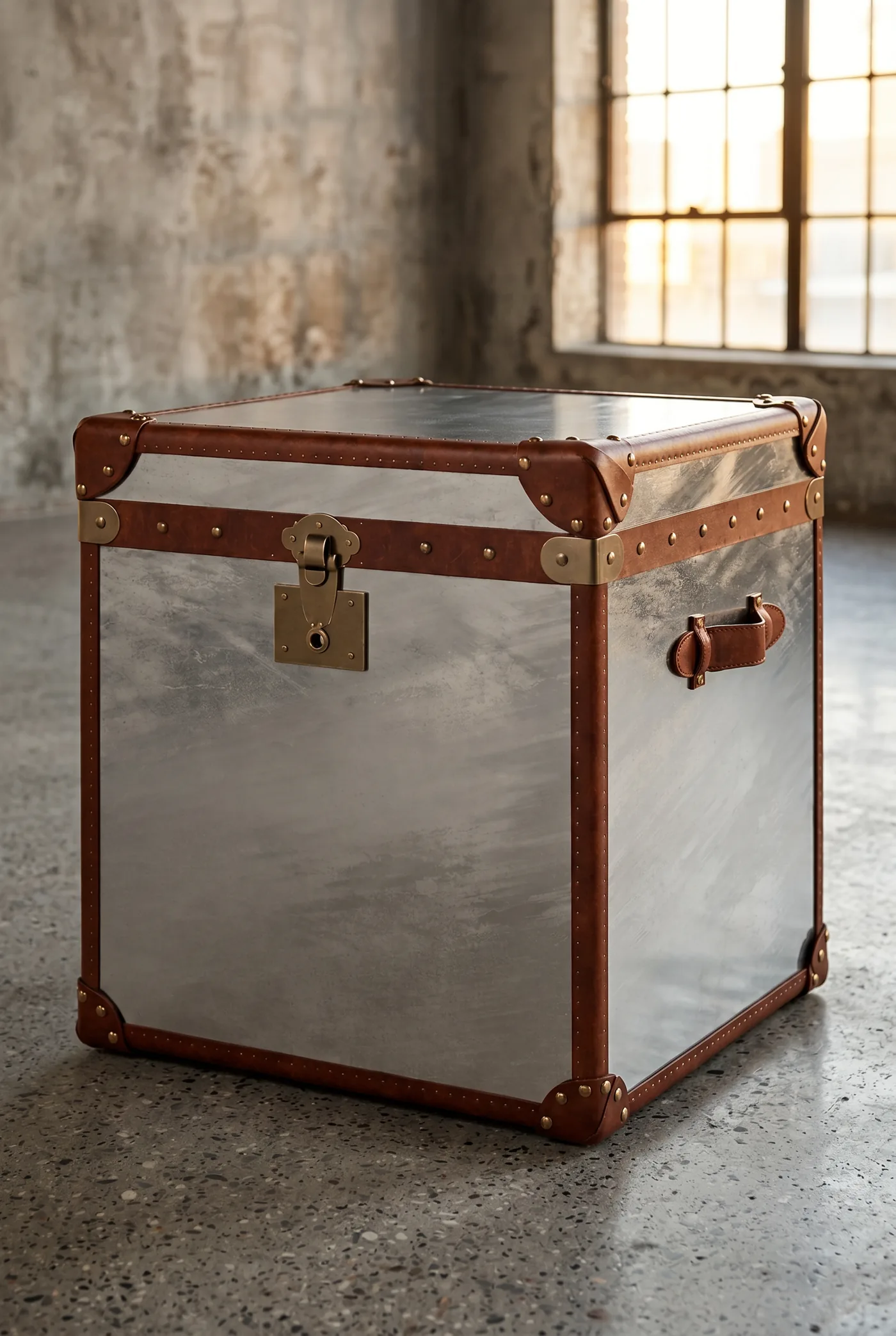Сундук Cache Aluminum Trim and Leather