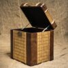 Сундук Mosaic Medium, Leather and Brass — фото 3