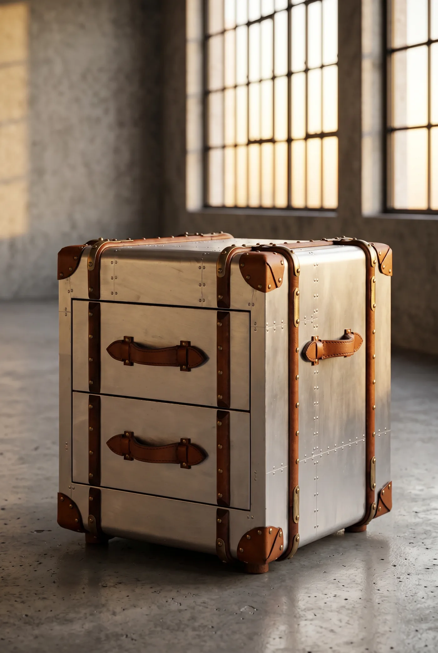 Тумба Cargo Aluminum Leather Inserts