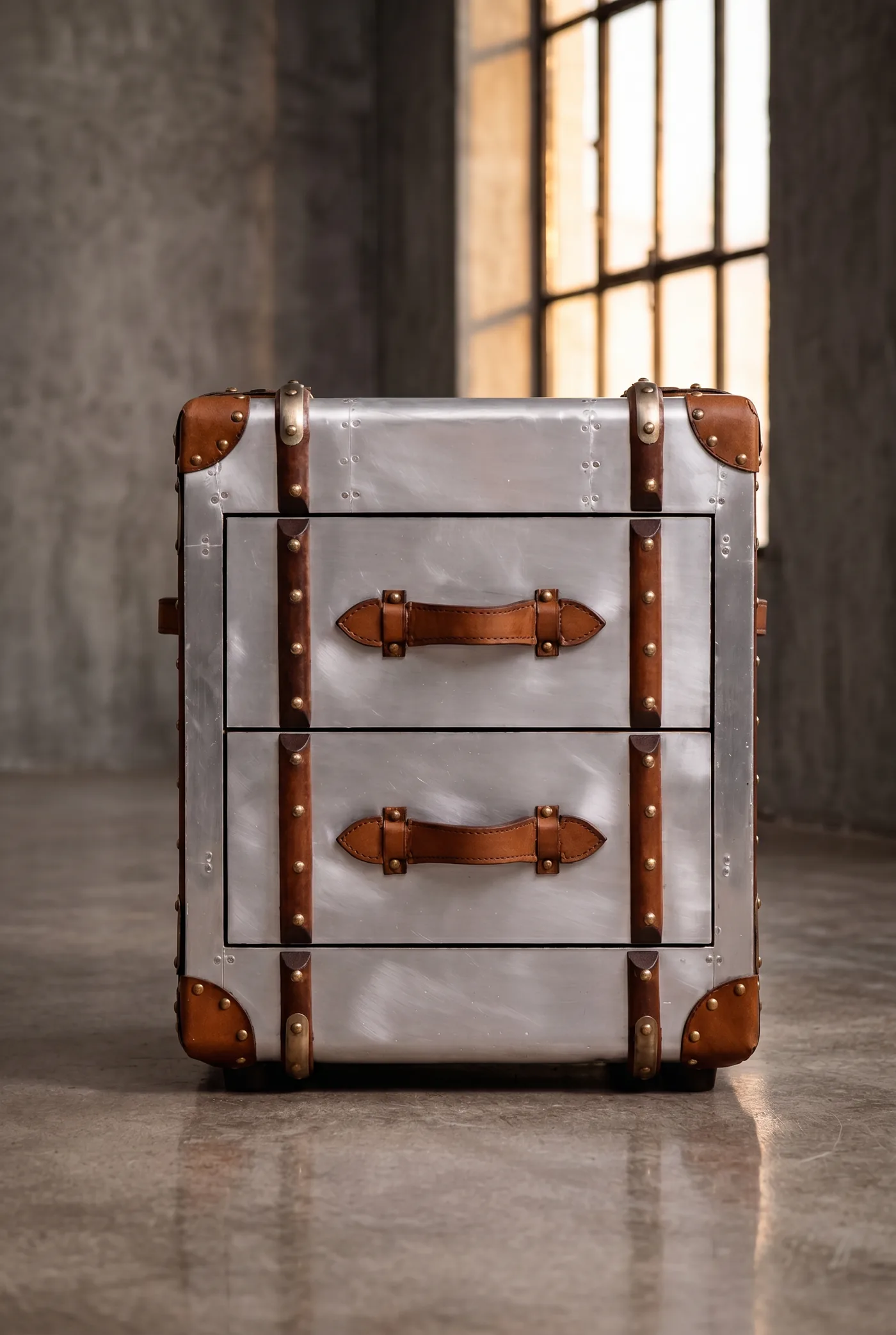 Тумба Cargo Aluminum Leather Inserts