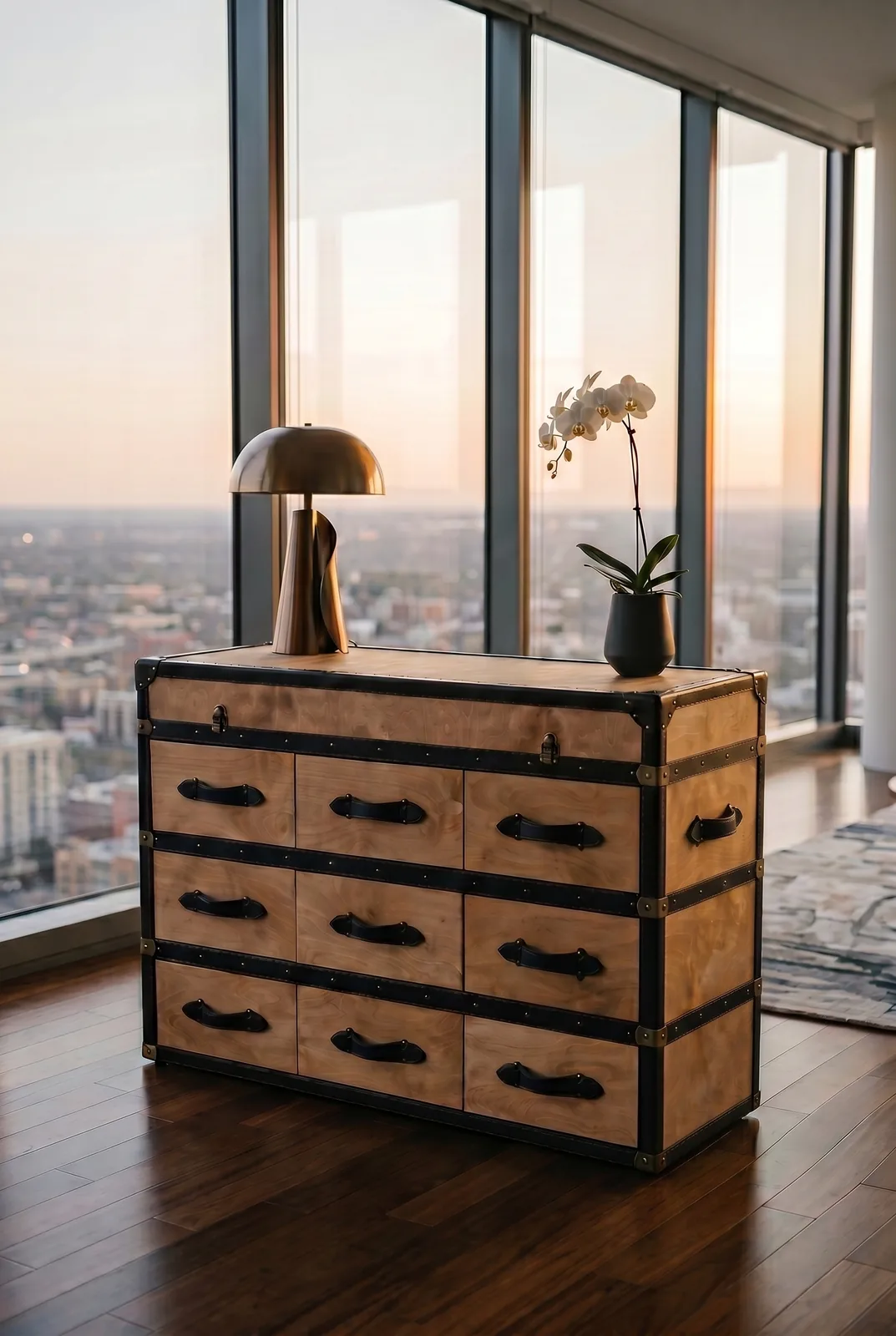 Тумба Light Charm Leather and Wood — в интерьере