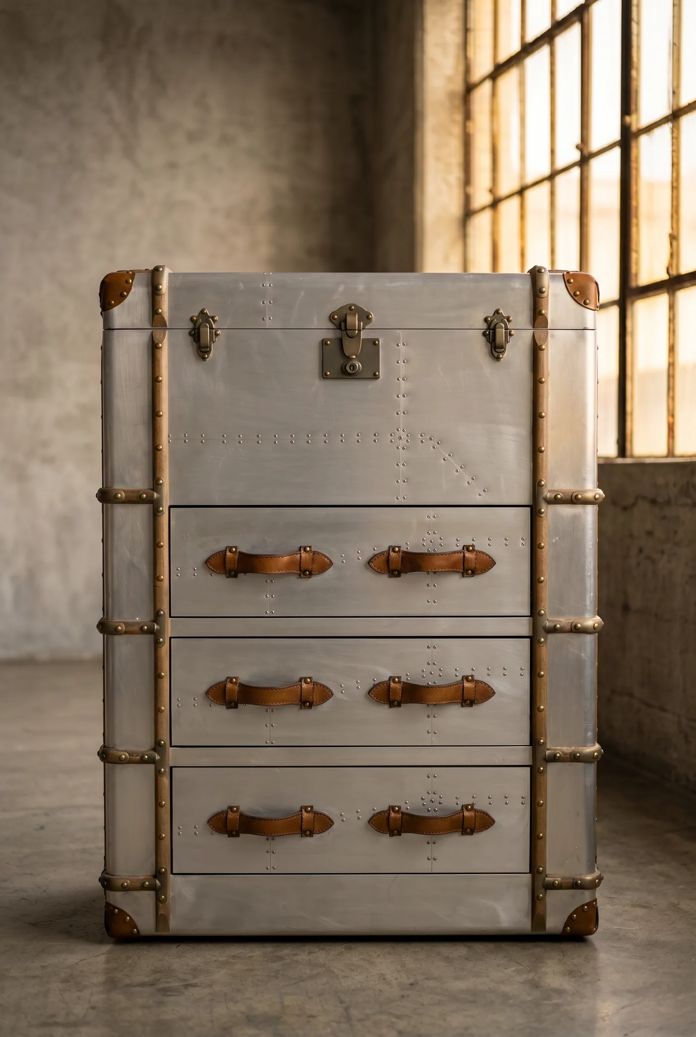Тумба Old Refrigerator Aluminium Finish