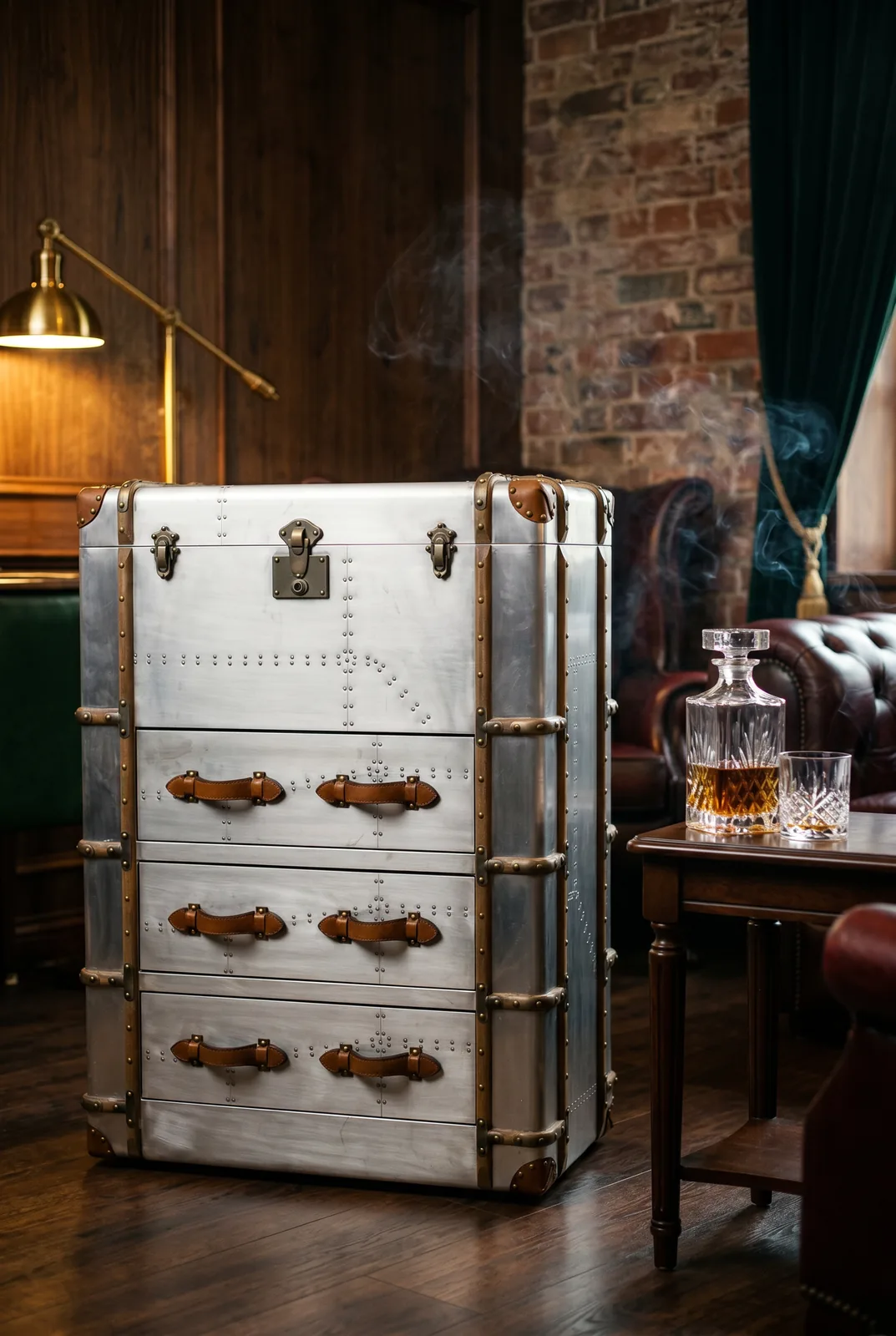 Тумба Old Refrigerator Aluminium Finish — в интерьере