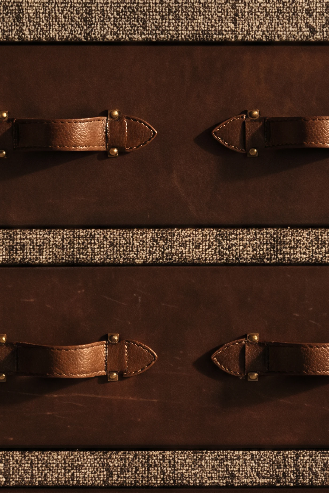 Тумба Old Refrigerator Leather Finish — деталь материала