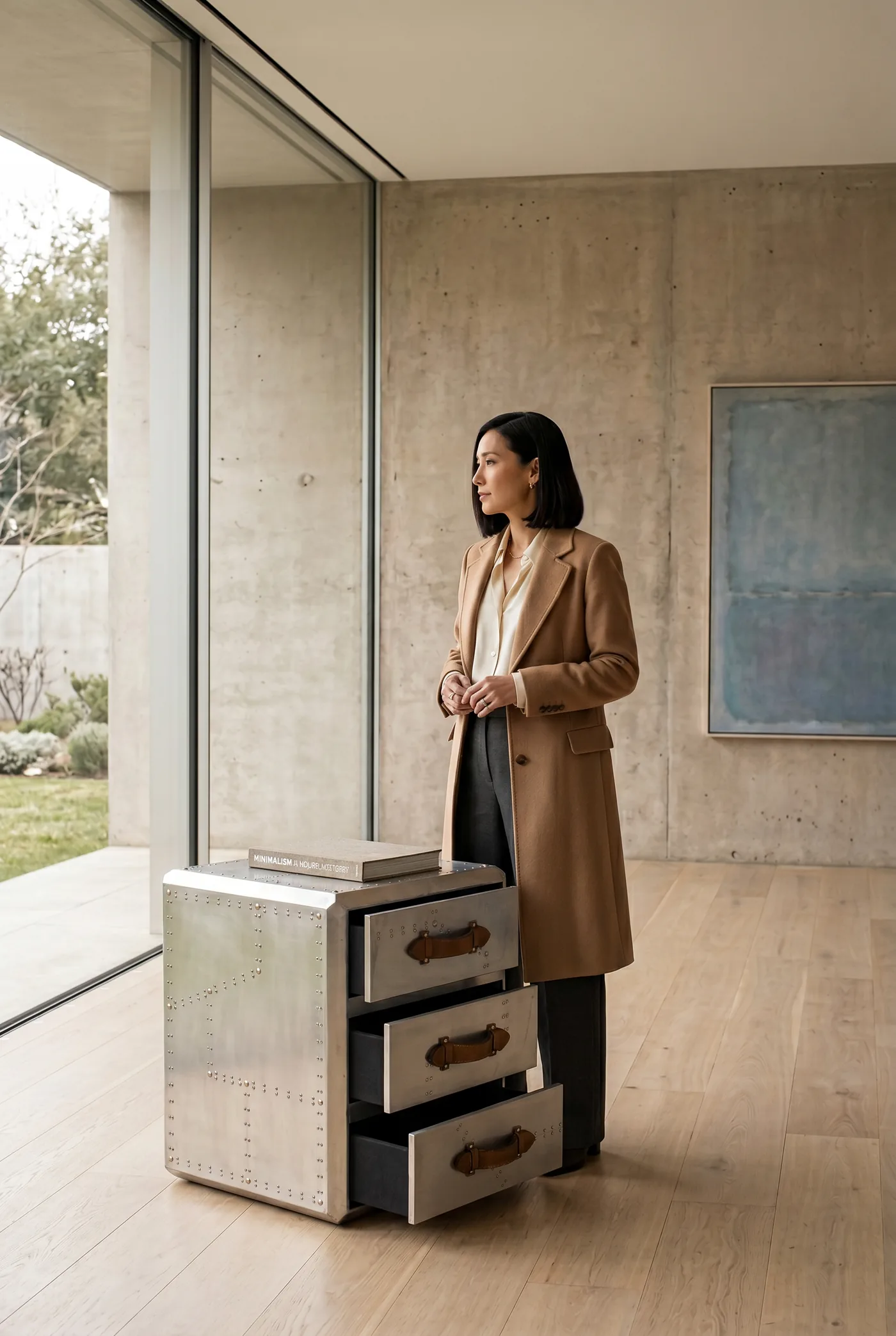 Тумба Pilot Aluminum 3 Drawer — в интерьере