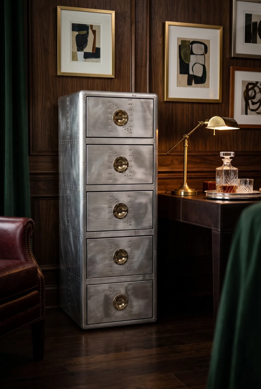 Тумба Silver Age 5 Drawer Aluminum — профиль