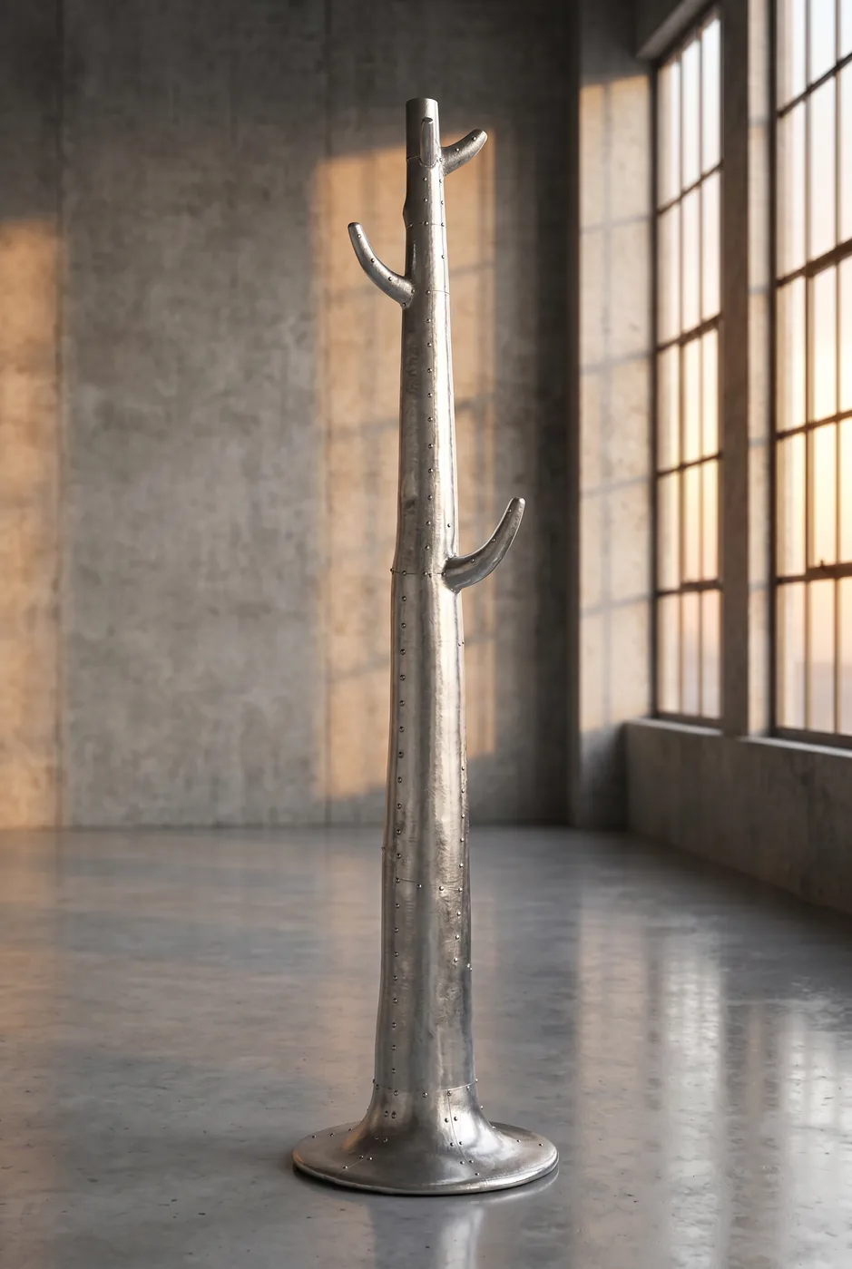 Напольная вешалка Aluminum Tree Exclusive Design в стиле лофт — купить в OLD LOFT