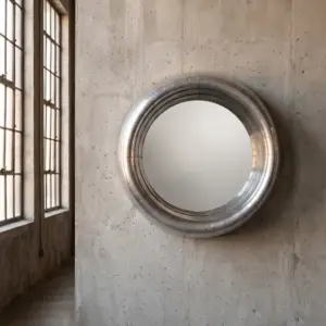 Зеркало Porthole Round Aluminum Frame — фронт