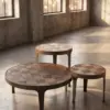 Triple Circle — комплект из 3 столиков (нестинг-трио) — фронт