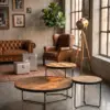 Wood Circle — комплект из 3 столиков (нестинг-трио) — профиль