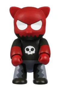 Toy2r Qee Bear Glow-in-Dark 46 см — Кот KitCatQ (красно-чёрный)