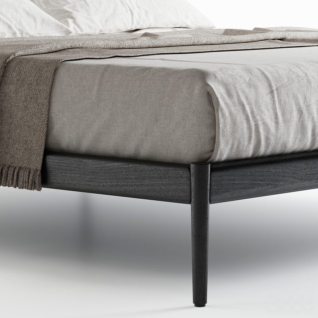 Двуспальная кровать Rycsive в скандинавском стиле