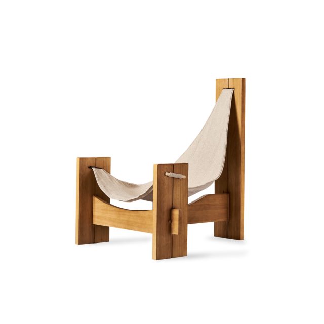 Кресло с рамой из ясеня Hammock Canvas в стиле лофт, модерн, индастриал