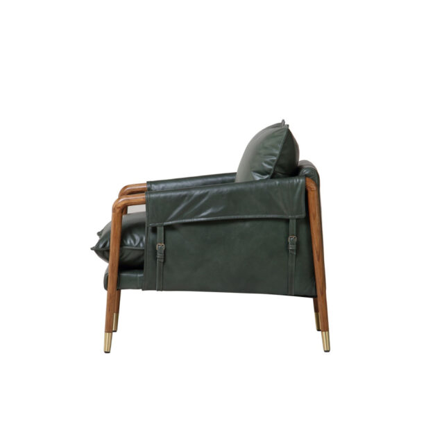Кожаное кресло с рамой из ясеня Mondriaan