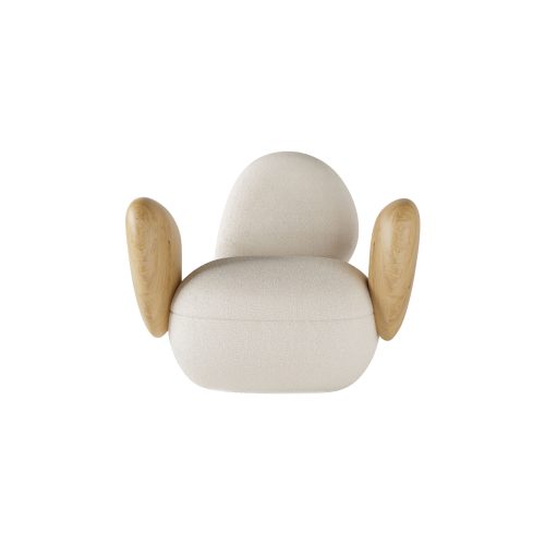 Кресло ассиметричное Pebbles Light wood