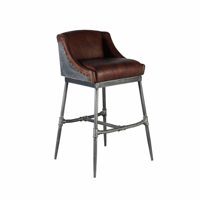 Барный стул Spear Aluminum and Leather