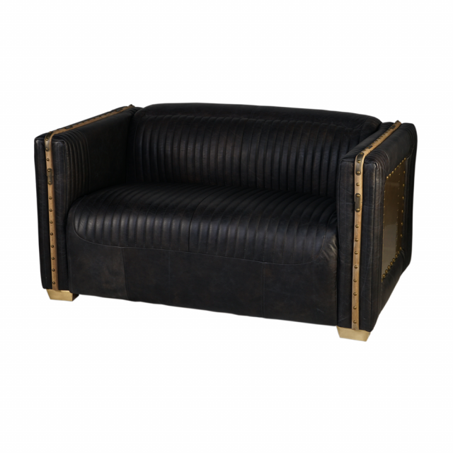 Двухместный диван из металла Baron Brass Inserts в стиле лофт, модерн, индастриал