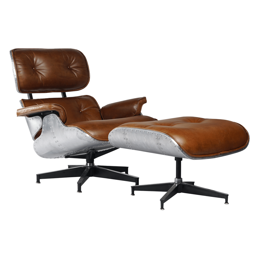 Кресло eames lounge с оттоманкой