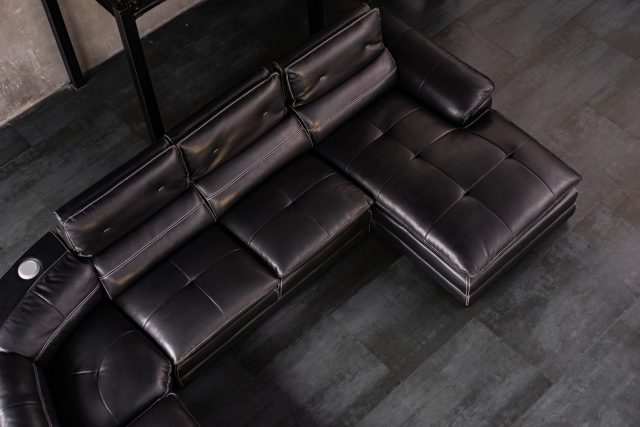Угловой кожаный диван Sofa Top мягкий