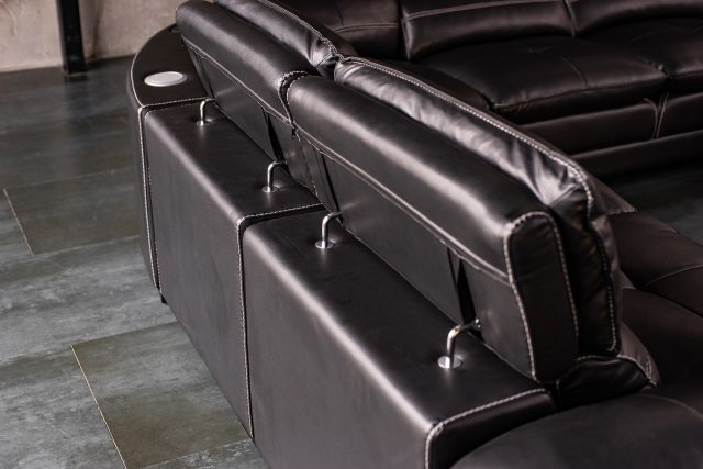 Угловой кожаный диван Sofa Top мягкий