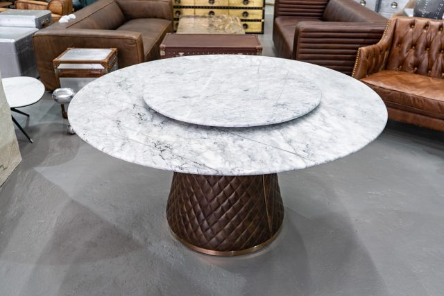 Круглый обеденный стол Marble Mushroom Contrast