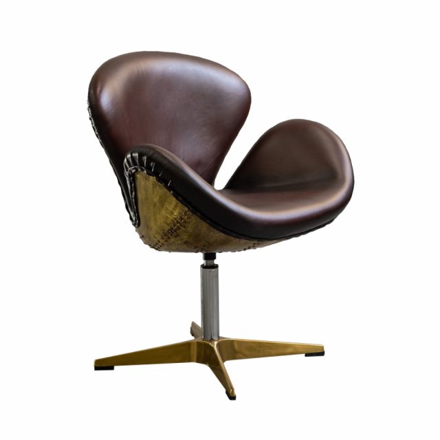 Вращающееся кресло Clover Brass Rotates в стиле лофт, модерн, индастриал